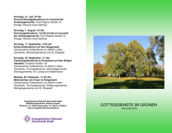 Gottesdienste im Grünen 2016 - Evangelisches Dekanat Darmstadt
