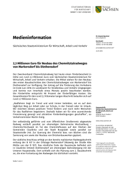 Medieninformation - Medienservice Sachsen