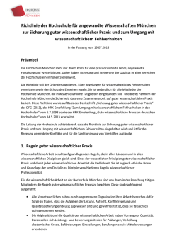 Richtlinie  - Hochschule München