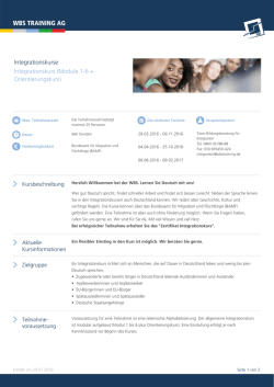 Integrationskurs (Module 1-6 + Orientierungskurs)