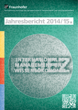 Jahresbericht 2014 / 15 - Fraunhofer