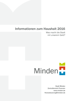 Informationen zum Haushalt 2016
