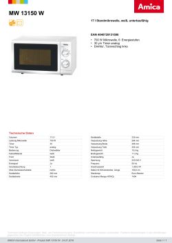 MW 13150 W - Amica International GmbH