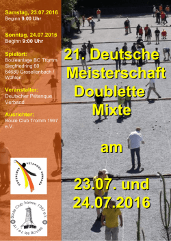 Festschrift zur DM Mixte 2016
