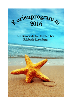 Ferienprogramm 2016 - I Gemeinde Neukirchen bei Sulzbach
