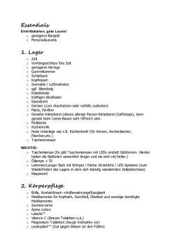 Festivalpackliste