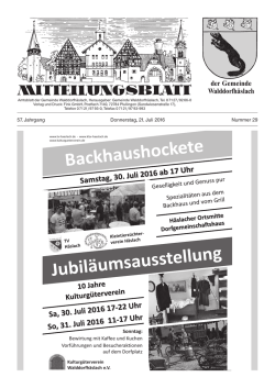 Donnerstag, 21.07.2016 - Gemeinde Walddorfh&auml;slach