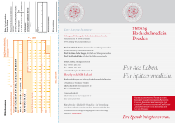 Stiftungsflyer Downloaden - Stiftung Hochschulmedizin Dresden