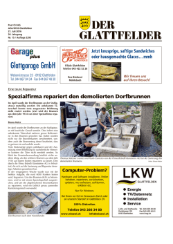 Glattgarage GmbH - Der Glattfelder