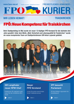 FPÖ: Neue Kompetenz für Traiskirchen