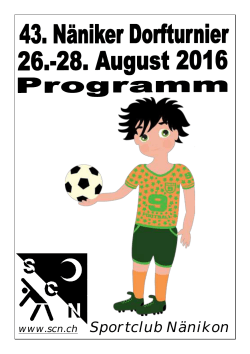 Programm / Spielplan 2016