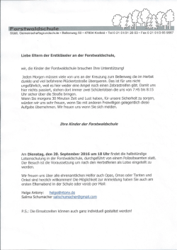 Schülerlotsen für die Forstwaldschule!