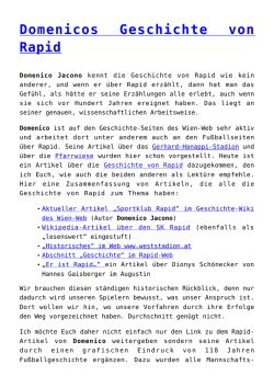 Domenicos Geschichte von Rapid - Rapid