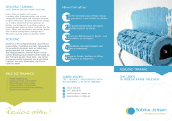 Informationen im Flyer Resilienz erleben!
