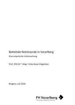 Bettelnde Notreisende in Vorarlberg - Land Vorarlberg