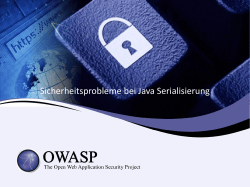Sicherheitsprobleme bei Java Serialisierung