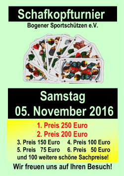 Schafkopfturnier _ Samstag 05. November 2016