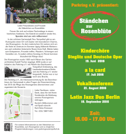 Jahresprogramm 2016 - Parkring Neutempelhof