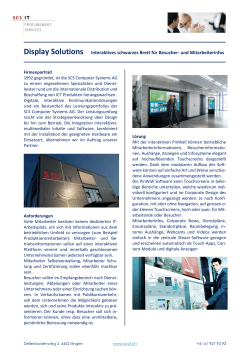Display Solutions Interaktives schwarzes Brett f&uuml;r Besucher