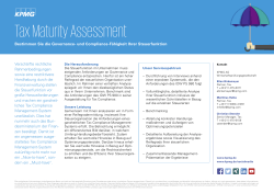 Tax Maturity Assessment