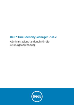 Dell One Identity Manager Administrationshandbuch für die