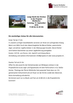 Lange Nacht der Kirchen.