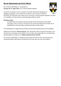 Infos f&uuml;r die Anwohner