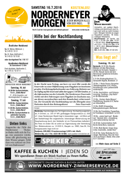 Hilfe bei der Nachtlandung - Norderneyer Morgen Online