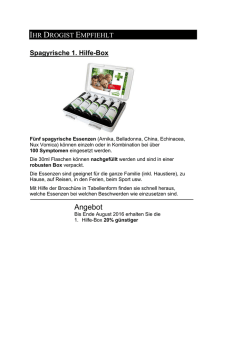 Spagyrische 1. Hilfe-Box
