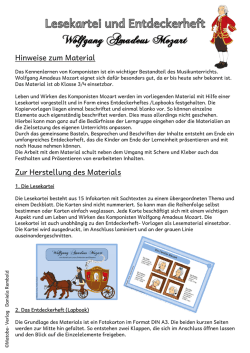 Hinweise zum Material Zur Herstellung des Materials - Matobe
