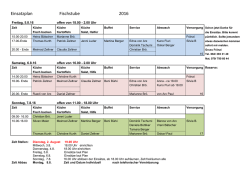 Einsatzplan Fischstube 2016