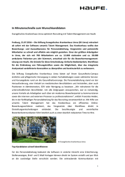 In Minutenschnelle zum Wunschkandidaten