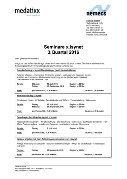 SchulungstermineQ3