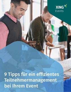 9 Tipps für ein effizientes Teilnehmermanagement bei