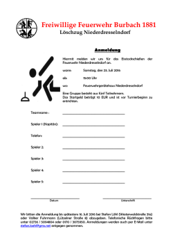 jetzt anmelden! - Feuerwehr Niederdresselndorf