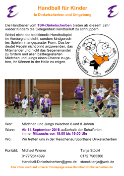 Handball für Kinder - TSV Dinkelscherben Handball