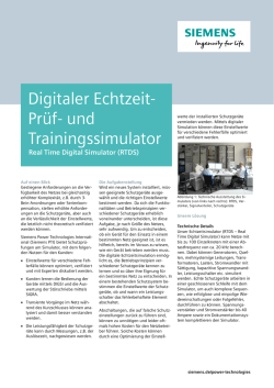 Digitaler Echtzeit- Prüf- und Trainingssimulator