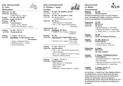 Gottesdienstordnung KW 30 31 /2016
