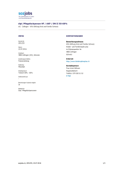 dipl. Pflegefachperson HF / AKP / DN II 50-60%