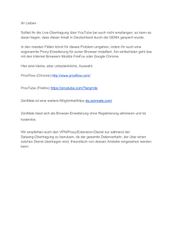 Ihr Lieben Solltet Ihr die Live&Uuml;bertragung &uuml;ber YouTube