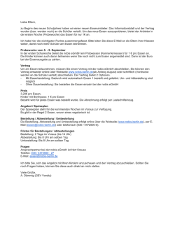 Info Schulessen - Isaac Newton Schule
