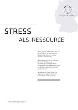 stress - Dr. Ralf Friedrich