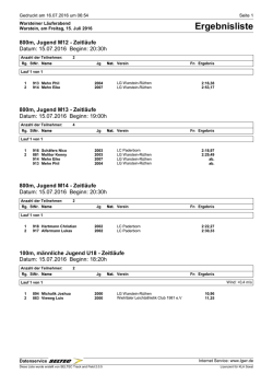 Ergebnisliste - Wiehltaler Leichtathletik Club 1981 e.V.