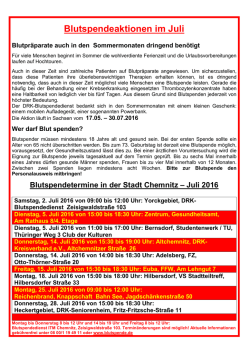 Juli 2016 - der Stadt Chemnitz