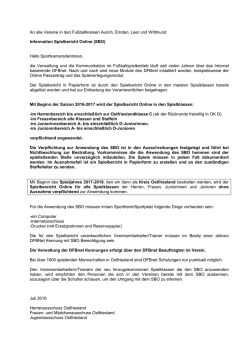 Handhabung Spielbericht-Online