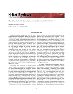 E. Bronfen: Mad Men - H-Net