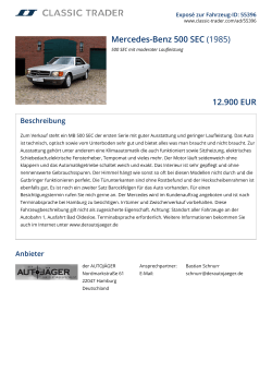 Mercedes-Benz 500 SEC (1985) 12.900 EUR