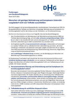 Menschen mit geistiger Behinderung und komplexem Unterstüt