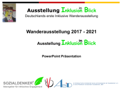 Inklusion im Blick PowerPoint Inklusive Kunst Stand Juli 2016