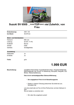 Detailansicht Suzuki SV 650S €,€>>>TOPviel
